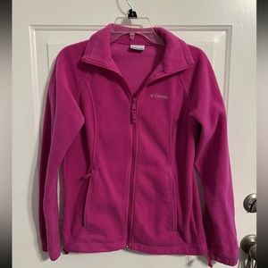 Columbia Magenta Fleece Jacket Size Small